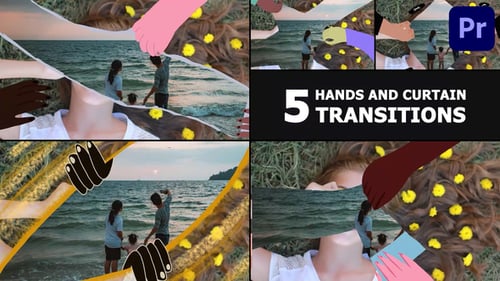 Fondos y transiciones de manecillas y cortinas | Premiere Pro MOGRT