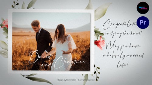 Elegant Wedding Invitation with Animated Watercolor Florals