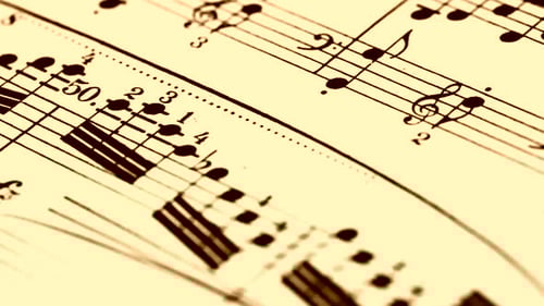 Elegant Sheet Music Close-Up