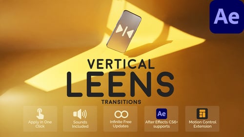 Vertical Leens Transitions for After Effects