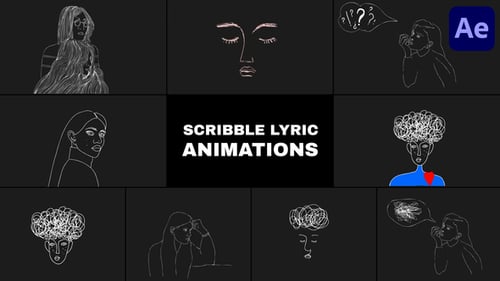 Scribble Lyric Animations for After Effects