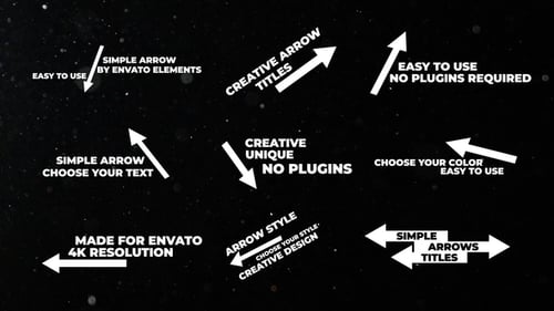 Dynamic Arrow Text Reveals with Glitch Effect