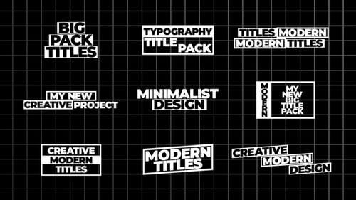 Dynamic Bold Text Animation Titles Pack