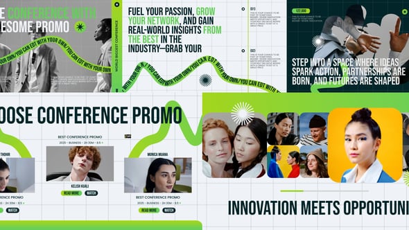 Modern Conference Promo with Dynamic Text and Grid Layout, Video ...