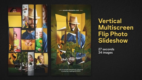 Vertical Multiscreen Flip Photo Slideshow