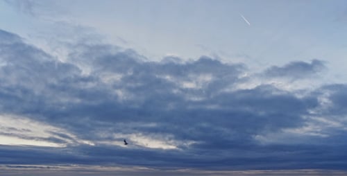 Time Lapse of Clouds at Sunset
