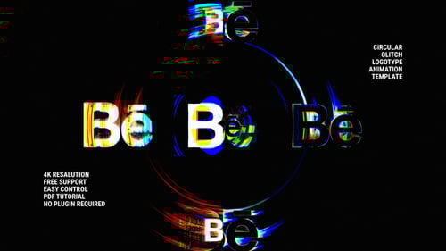 Dynamic Glitch Effect Logo Reveal