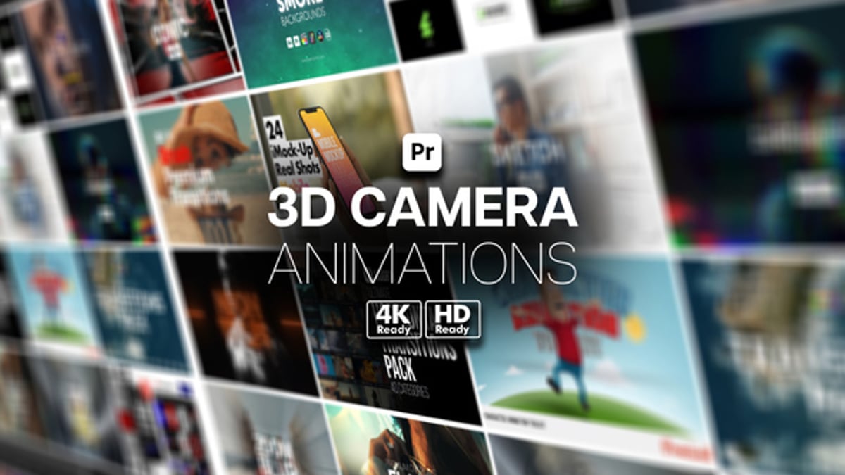 3D Camera Animations for Premiere Pro, Video Displays ft. photo slides ...