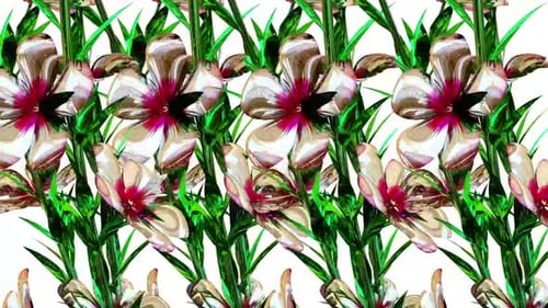 Seamless Looping Decorative Floral Growth Animation