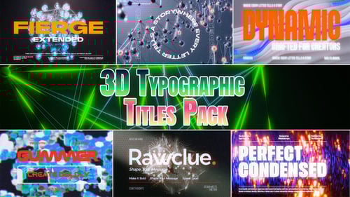 3D Typographic Titles – Modern Motion Graphics Pack for Reels & 4K Projects MOGRT