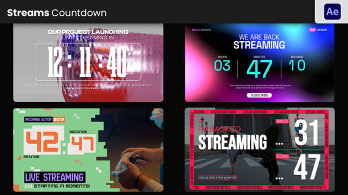 Dynamic Live Stream Countdown Timers Pack, Broadcast Packages ft. timer ...