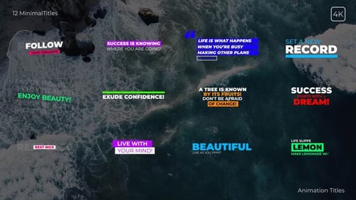 Modern Kinetic Typography Titles and Lower Thirds Pack