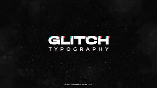 Glitch Typography Titles / MOGRT