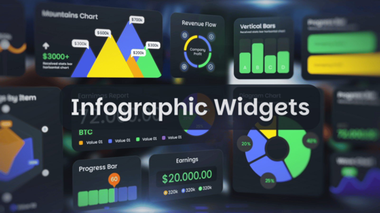 Animated Data Visualization Infographic Widgets, Infographics ft ...