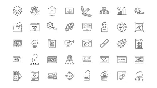 Web Development Line Icons