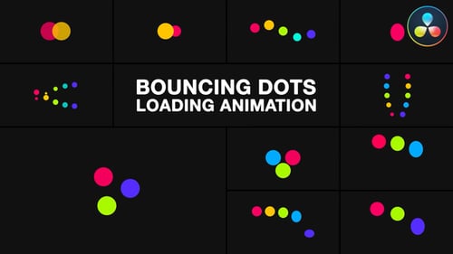 Bouncing Dots Loading Animation for DaVinci Resolve