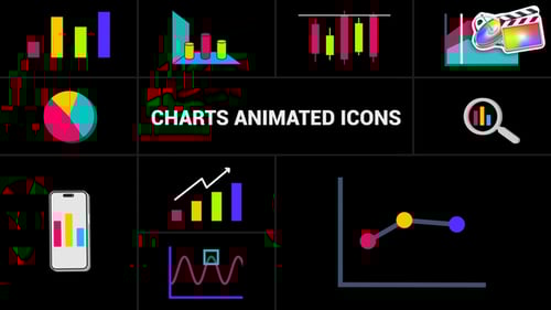 Charts Animated Icons for FCPX