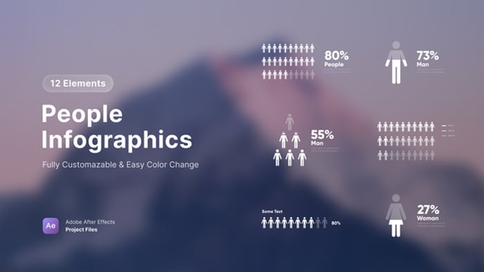 Animated Infographics with People Icons for Data Visualization ...