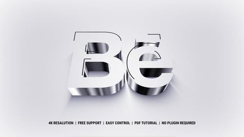 Modern 3D Metallic and Glass Logo Reveal