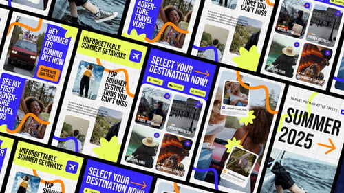 Dynamic Summer Travel Stories Mobile Video Pack