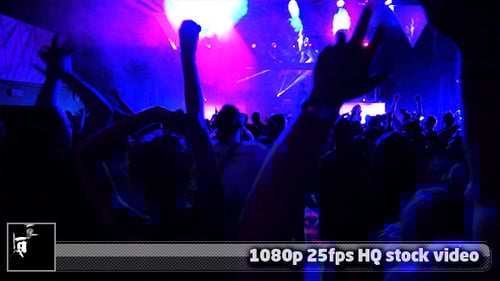 Crowd Enjoys Dynamic Concert with Pulsating Stage Lights