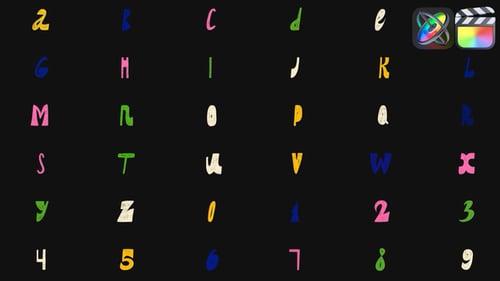 Hand Drawn Doodles Alphabet for FCPX