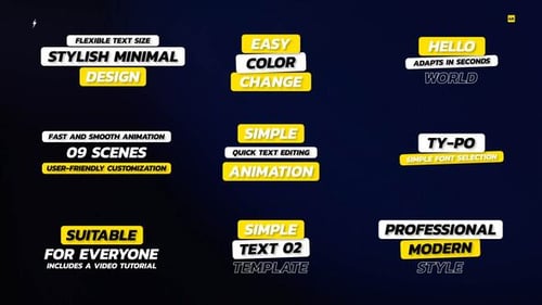 Modern Dynamic Box Text Titles and Lower Thirds