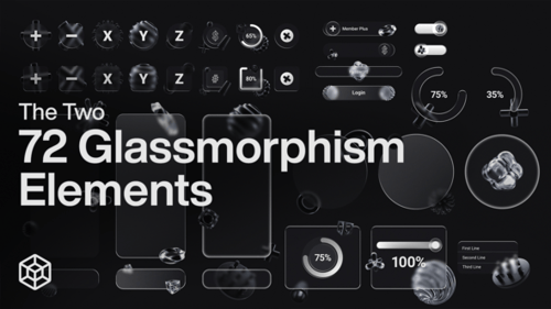 The Two - 72 Glassmorphism Elements