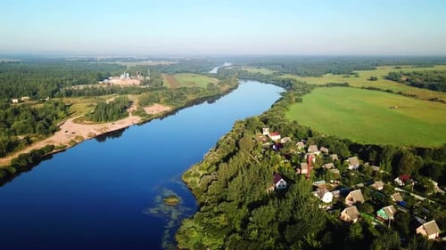 Western Dvina River And Summer Cottages 12