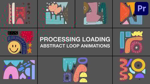Processing Loading Abstract Loop Animations for Premiere Pro