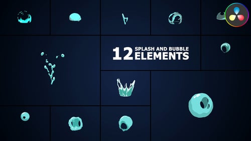 Splash And Bubble Elements for DaVinci Resolve