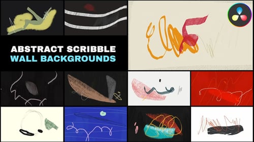 Abstract Scribble Wall Backgrounds | DaVinci Resolve