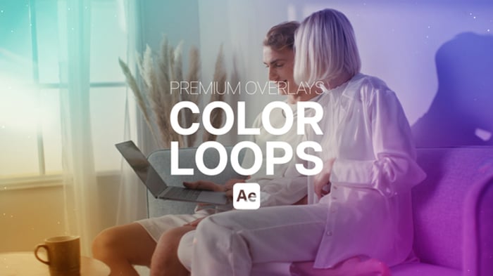 Dynamic Color Gradient Overlays with Particle Effects, Elements ft ...