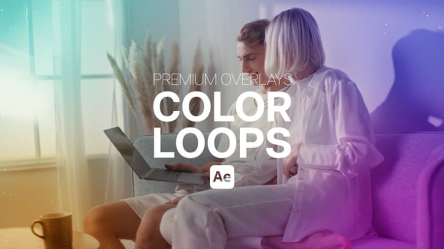 Dynamic Color Gradient Overlays with Particle Effects, Elements ft ...