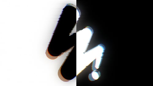 Digital Glitch Logo Opener with Dynamic Chromatic Aberration