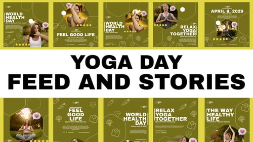 Yoga Day Feed and Stories Instagram