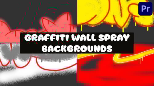 Graffiti Wall Spray Backgrounds | Premiere Pro MOGRT