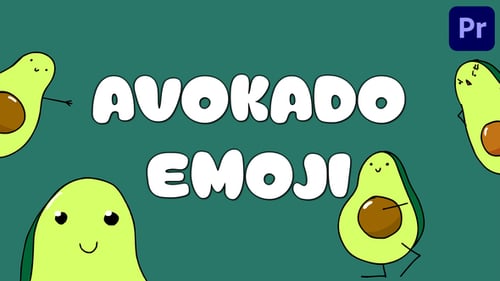 Cute Animated Avocado Character Emoji Pack