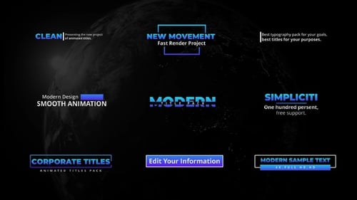 Modern Titles Pack in Davinci Resolve.