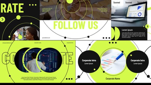 Dynamic Corporate Intro with Modern Geometric Text Animations