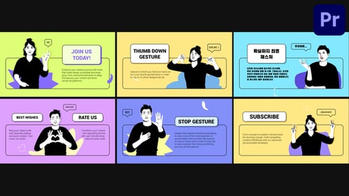 Character Gestures Slides for Premiere Pro