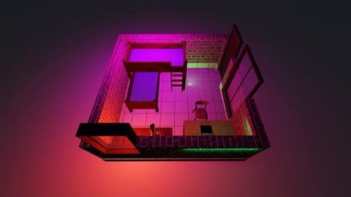 Isometric position of the bedroom