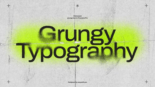 Grungy Typography | MOGRT