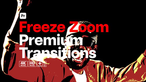 Premium Transitions Freeze Zoom for Premiere Pro – High Impact Zoom Cut Motion Effects Pack