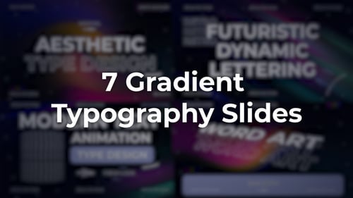 Vertical Gradient Typography