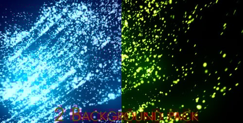 Dynamic Green Glowing Particles Abstract Background Loop