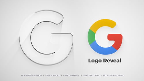 Modern Glossy 3D Line Logo Reveal