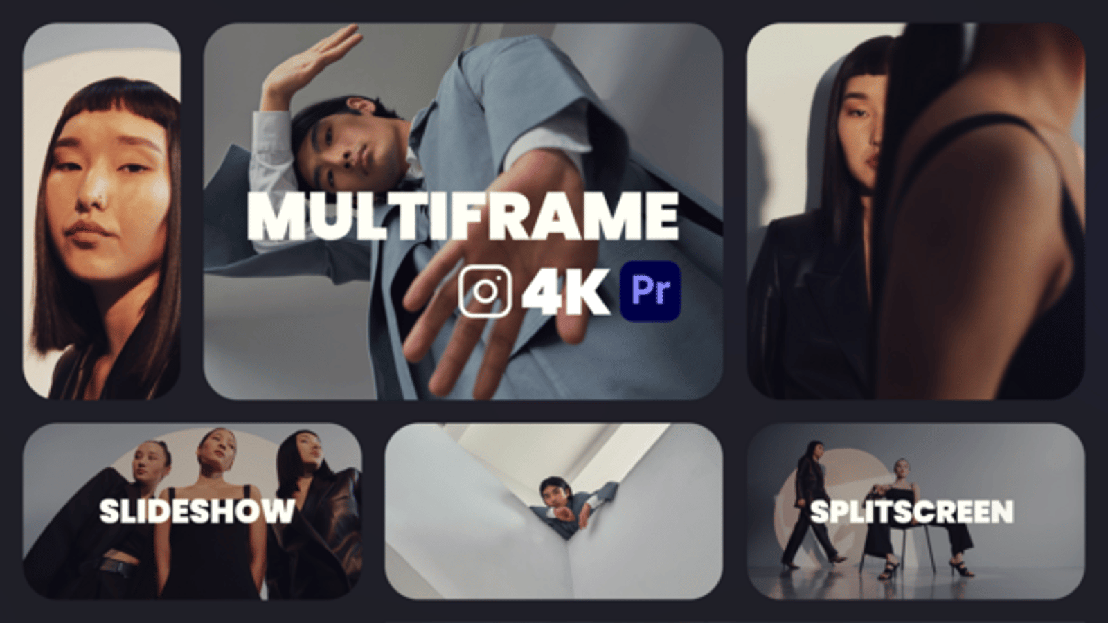 Clean Corporate Multi-Screen Slideshow, Video Displays ft. vertical ...