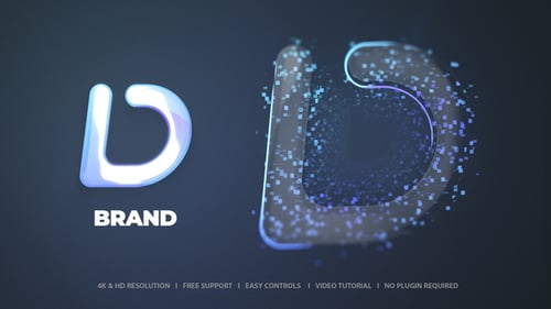 Dynamic Particle Trail Logo Reveal Opener