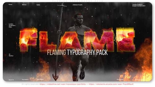 Flaming Typography Pack